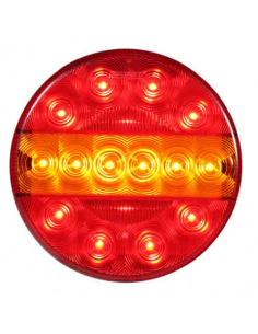 PILOTO TRASERO LED REDONDO 12/24V TRES FUNCIONES REFERENCIA 26027V 2