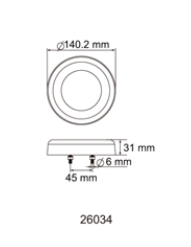 PILOTO TRASERO LED GLO TRAC 12/24V POSICION FRENO INTERMITENTE 26034-1