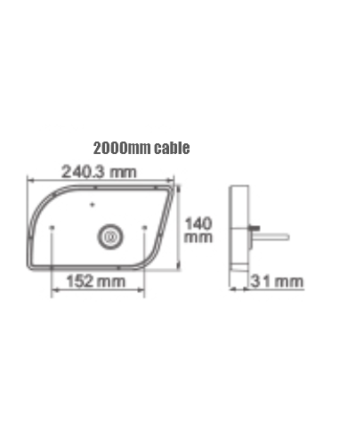 PILOTO TRASERO LED GLO TRAC 12/24V IZQUIERDO REFERENCIA 26039LH