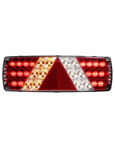 Piloto trasero LED para remolque o camión con triángulo y 7 funciones