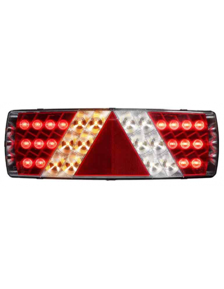Piloto trasero LED para remolque o camión con triángulo y 7 funciones