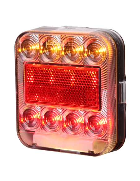 PILOTO TRASERO LED 12V 4 PIN LUZ MATRÍCULA REFERENCIA 26074L-1MP