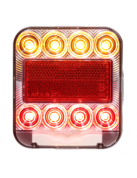 PILOTO TRASERO LED 12V CON LUZ DE MATRÍCULA CON RESISTENCIA 26074NL-1