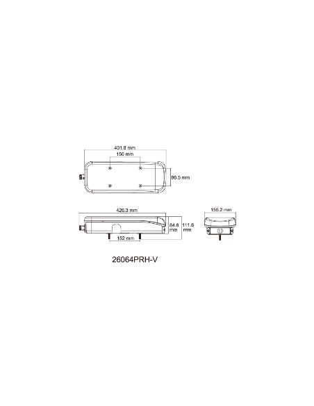 PILOTO TRASERO LED GLO TRAC 12/24V IZQUIERDO 7 PIN 26064PLH-V