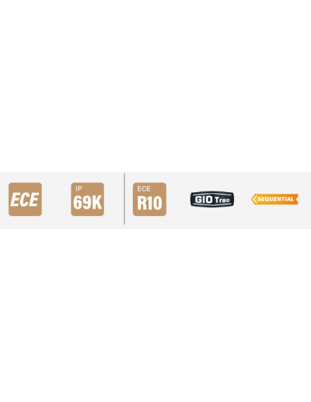 PILOTO TRASERO LED GLO TRAC 24V DERECHO SECUENCIAL 7 PIN 26077PRH