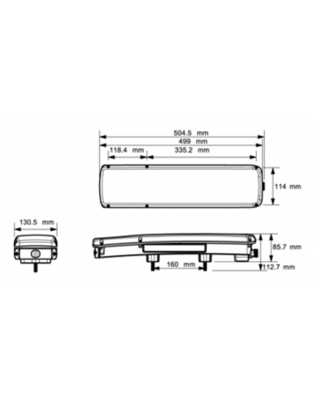 PILOTO TRASERO LED GLO TRAC 24V IZQUIERDO SECUENCIAL 7 PIN 26077PLH
