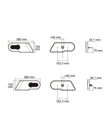 PILOTO TRASERO LED GLO TRAC 12/24V 7 PIN DERECHO REFERENCIA 26032PRH