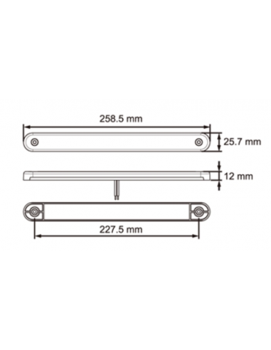 PILOTO TRASERO LED 12/24V ANTINIEBLA MARCO REFERENCIA 26154RK-1V
