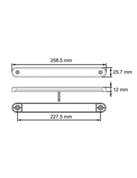 PILOTO TRASERO LED 12/24V ANTINIEBLA MARCO REFERENCIA 26154RK-1V