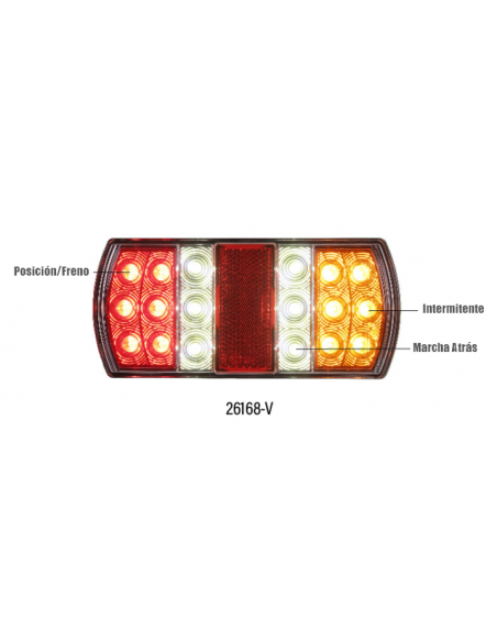 LUCIDITY LED COMBINATION REAR LAMP 12/24V SYMMETRICAL