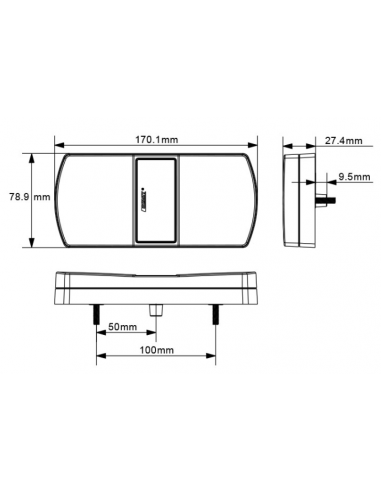 PILOTRO TRASERO LED 12/24V SIMETRICO REFERENCIA 26168-V
