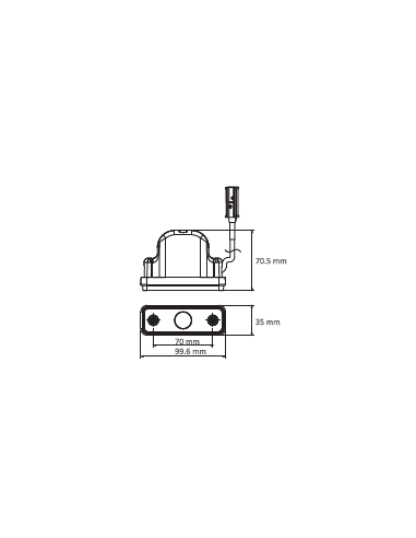 GALIBO LATERAL LED 24V AMBAR CON SOPORTE Y PRS 26250AK
