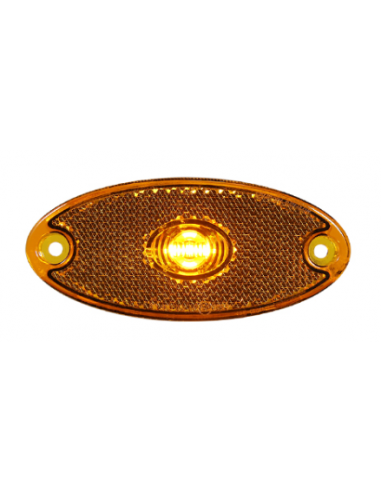 GALIBO LATERAL LED 12/24V AMBAR CON SOPORTE 26258AK-V-50CM
