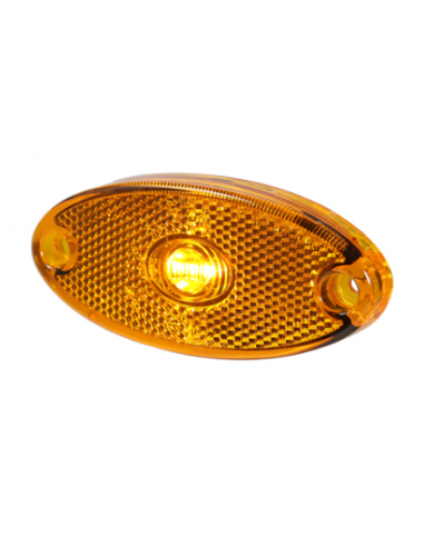 GALIBO LATERAL LED 12/24V AMBAR CON SOPORTE 26258AK-V-50CM