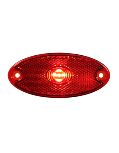 GALIBO TRASERO LED 12/24V ROJO CON SOPORTE Y PRS 26258RK-V