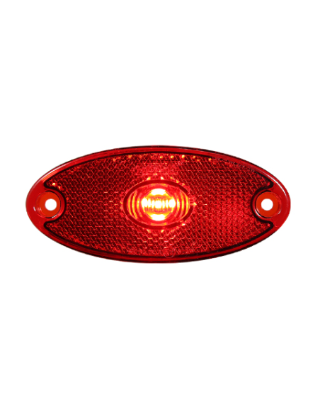 Gálibo trasero LED 12/24V rojo con PRS