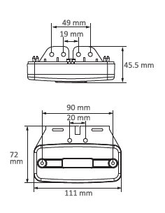 GALIBO LATERAL LED 12/24V AMBAR SIN SOPORTE REFERENCIA 26261A-V 2
