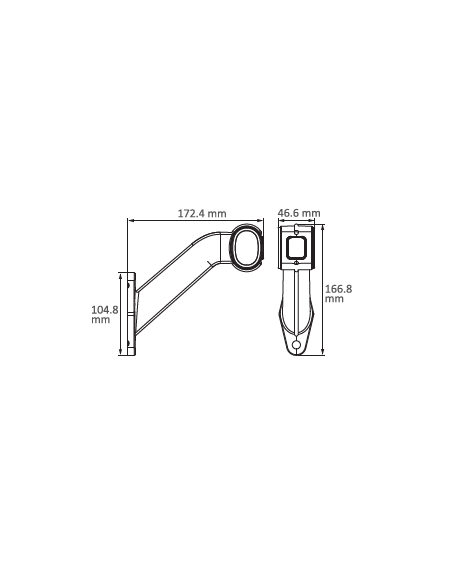 PILOTO ANCHURA LED CURVO 24V DERECHO CON PRS REFERENCIA 26550-2R