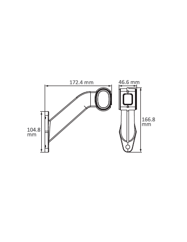 PILOTO ANCHURA LED CURVO 24V IZQUIERDO CON PRS REFERENCIA 26550-2L