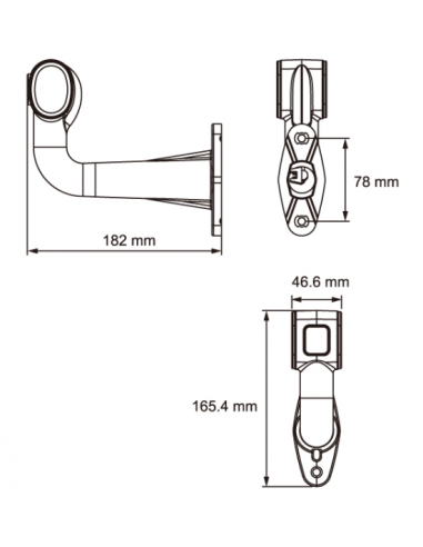 PILOTO ANCHURA LED DERECHO 12/24V CURVO + PRS REFERENCIA 26554-VRH