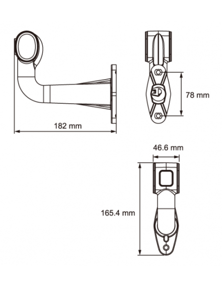 PILOTO ANCHURA LED DERECHO 12/24V CURVO + PRS REFERENCIA 26554-VRH
