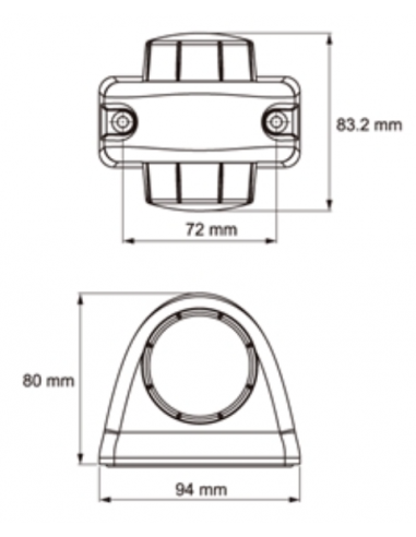 LED END OUTLINE MARKER LAMP 12/24V 2 in 1
