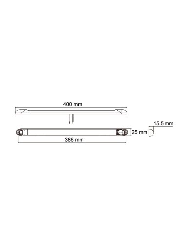LUZ INTERIOR LED 12/24 1197 LUMENES 400MM LARGO REFERENCIA 22776CKS-WV