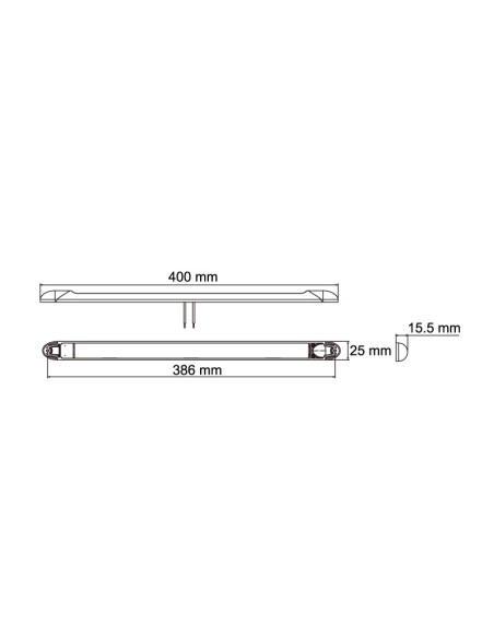 LUZ INTERIOR LED 12/24 1197 LUMENES 400MM LARGO REFERENCIA 22776CKS-WV