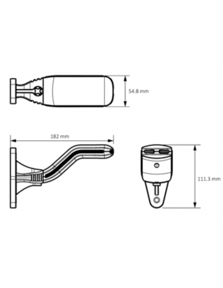 PILOTO ANCHURA LED DERECHO 12/24V COBRA REFERENCIA 26561B-VRH