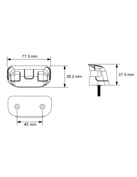 Luz Matrícula LED homologada 12/24V – Camión, remolque o caravana