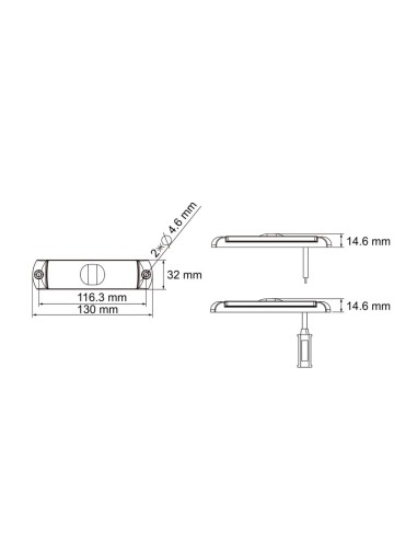 LED SIDE MARKER 12/24V AMBER WITH PRS