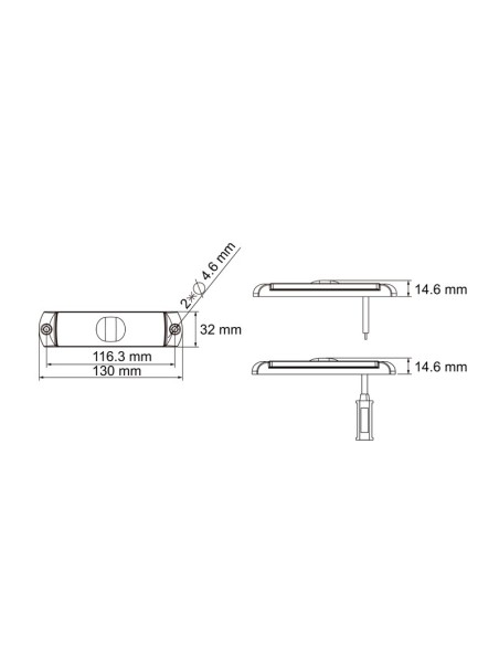 GALIBO DELANTERO LED 12/24V BLANCO CON PRS REFERENCIA 26251C1-V