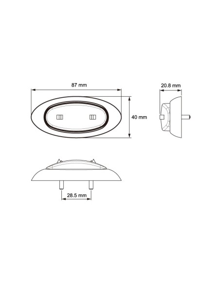 GALIBO DELANTERO LED 12/24V BLANCO REFERENCIA 26265CK-BV