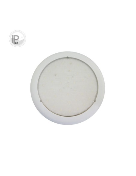 Powerful round LED interior lamp, easy to install