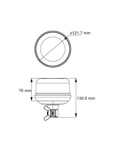 FARO GIRATORIO 12 LED 9/32V PARA POSTE REFERENCIA 26911PA