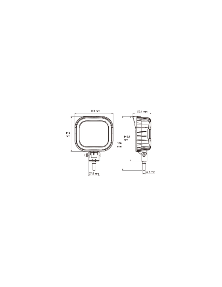 FLOOD BEAM LED WORK LAMP 9/32V 2160 LUMEN 22W