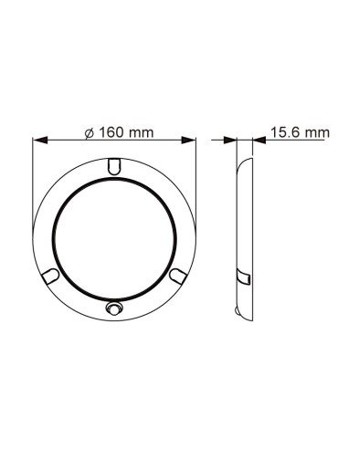 PLAFON INTERIOR LED 12/24V CON ARO SIN PIR REFERENCIA 22791C-V