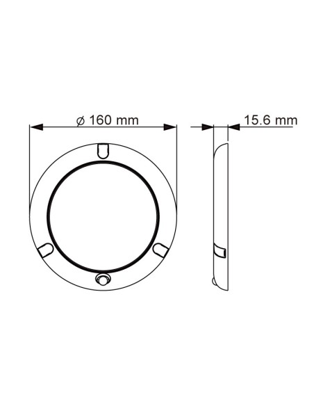 PLAFON INTERIOR LED 12/24V CON ARO SIN PIR REFERENCIA 22791C-V
