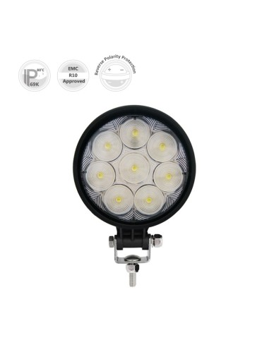 FARO DE TRABAJO LED 9/32V REDONDO 1920LUM 19W REFERENCIA 22808