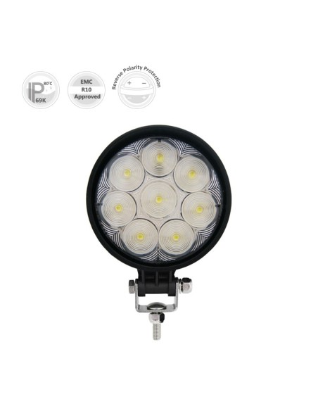FARO DE TRABAJO LED 9/32V REDONDO 1920LUM 19W REFERENCIA 22808