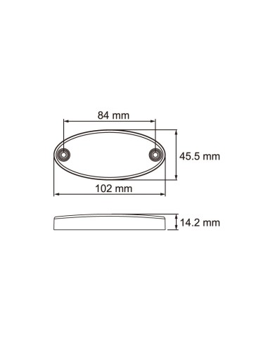 GALIBO DELANTERO LED 12/24V BLANCO CON PRS 26258C-V
