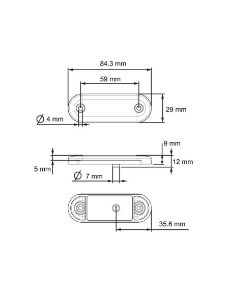 GALIBO LATERAL LED 12/24V AMBAR SIN MARCO REFERENCIA 26260A-V