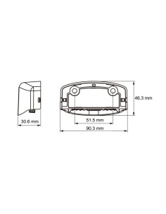PILOTO MATRICULA LED 12/24V CABLE 1,3M REFERENCIA 26800-BV-1,3M 2