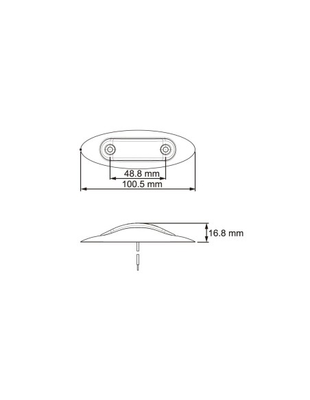 GALIBO DELANTERO LED 12V BLANCO REFERENCIA 22322CK CON MARCO CROMADO
