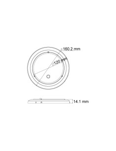 PLAFON INTERIOR LED 12/24V SIN ARO SIN PIR REFERENCIA 22777C-V 2