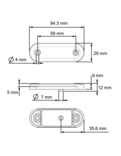 GALIBO TRASERO LED 12/24V ROJO SIN MARCO REFERENCIA 26260R-V 2