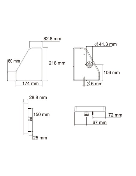 PILOTO TRASERO LED 12/24V IZQUIERDO ANTINIEBLA REFERENCIA 26024N-F