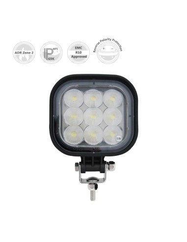 FARO DE TRABAJO LED 12/80V RECTANGULAR 2160LUM 22W REFERENCIA 22818