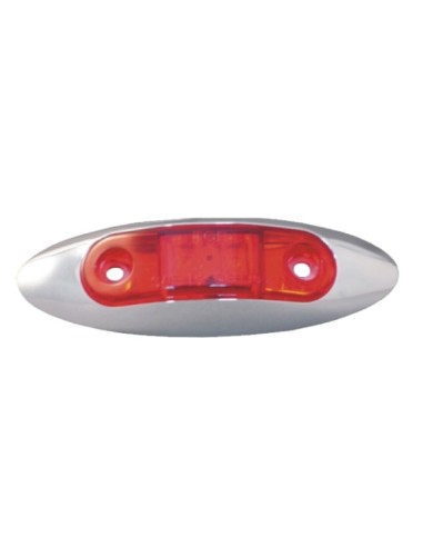 GALIBO TRASERO LED 12V ROJO REFERENCIA 22322RK CON MARCO CROMADO
