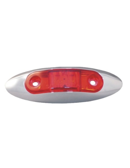 GALIBO TRASERO LED 12V ROJO REFERENCIA 22322RK CON MARCO CROMADO
